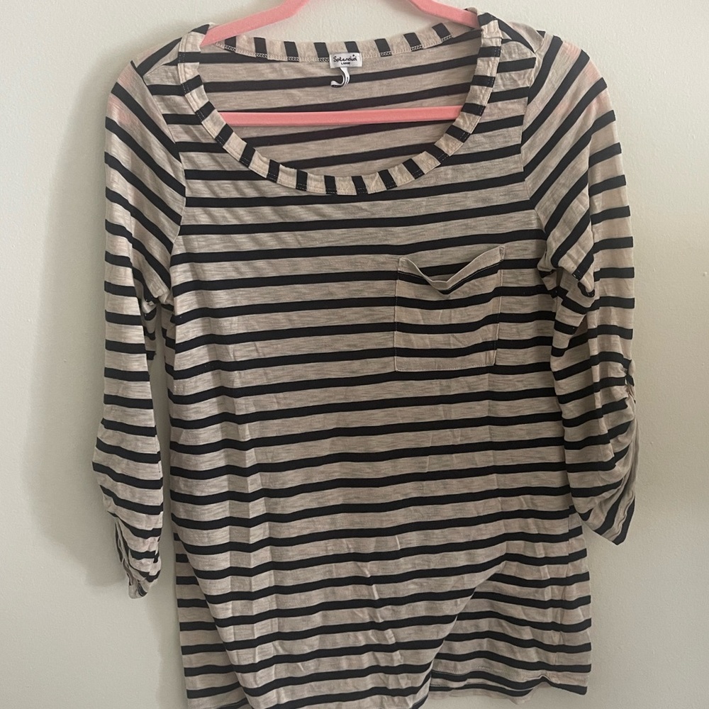 Size L Splendid striped 3/4 t-shirt